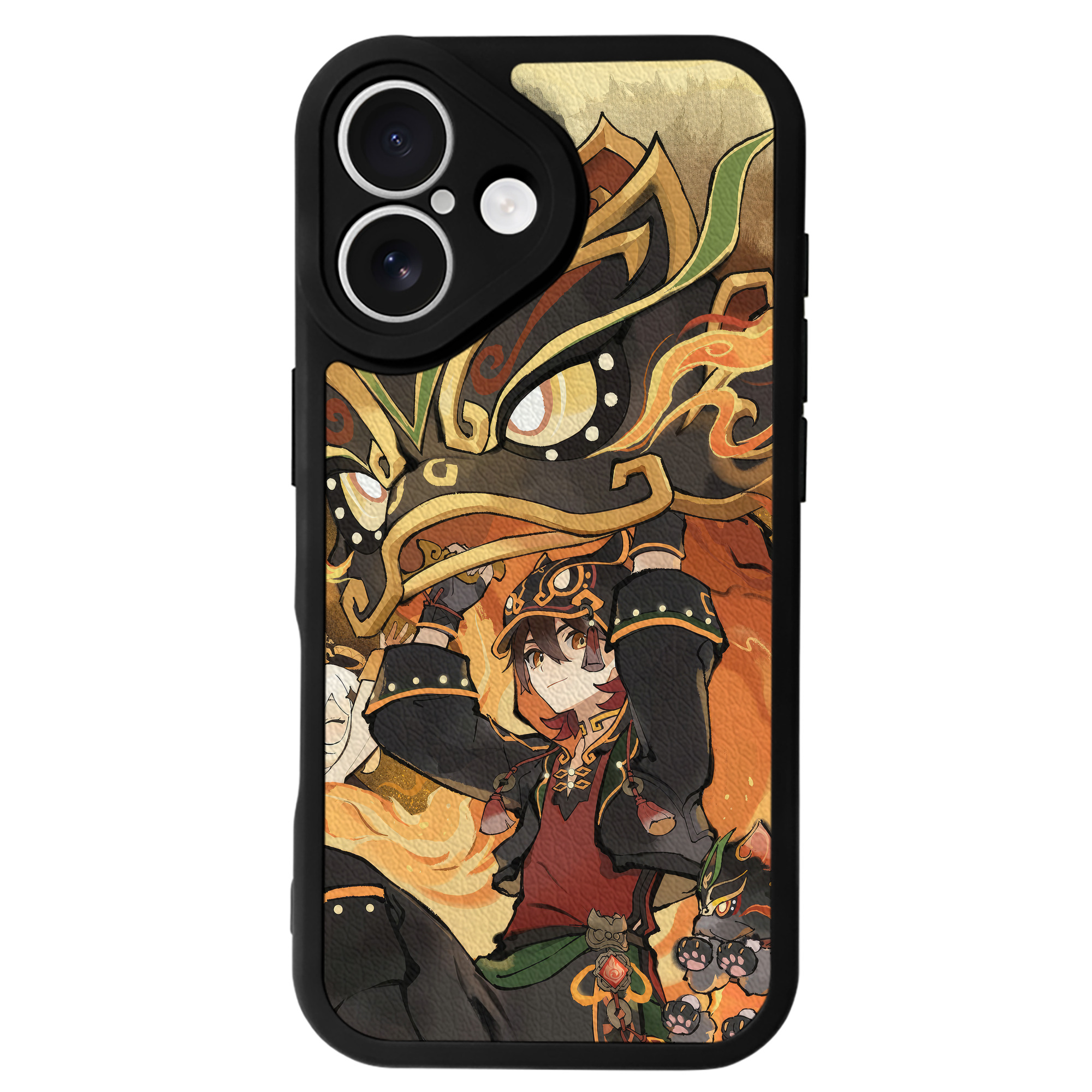 げんし神 genshin 【iPhone 16シリーズ対応】シリコンスマホケース（レザー調） 材質：シリコン